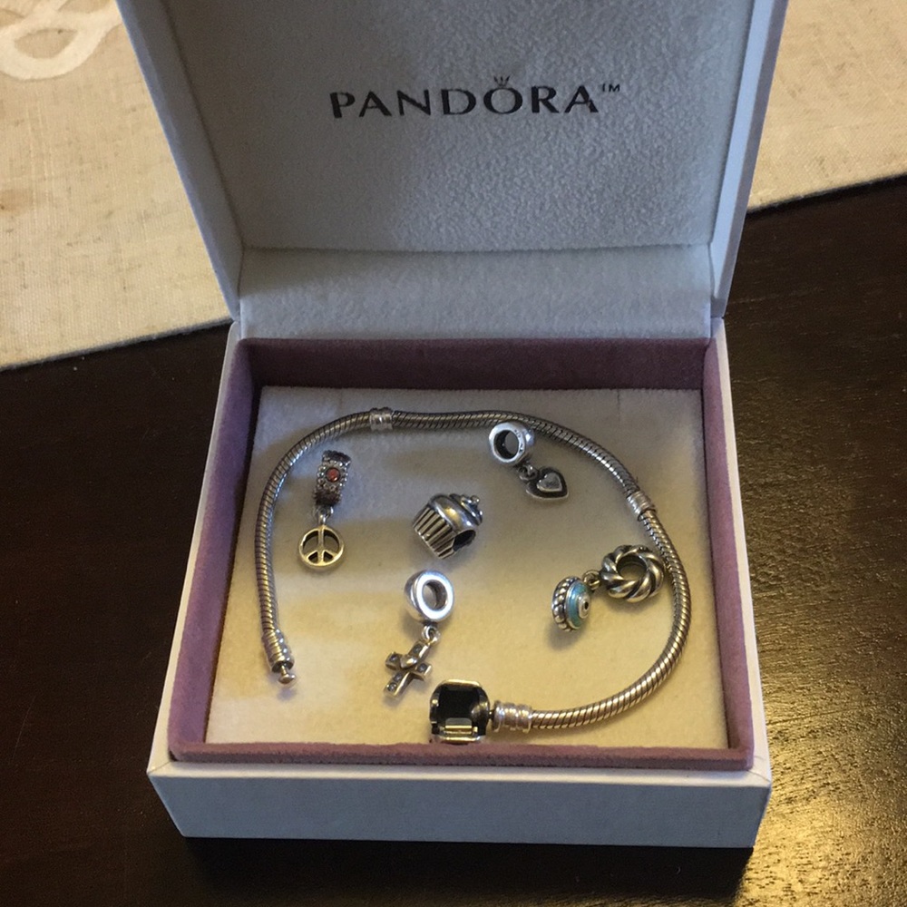Pandora bracelet and charms